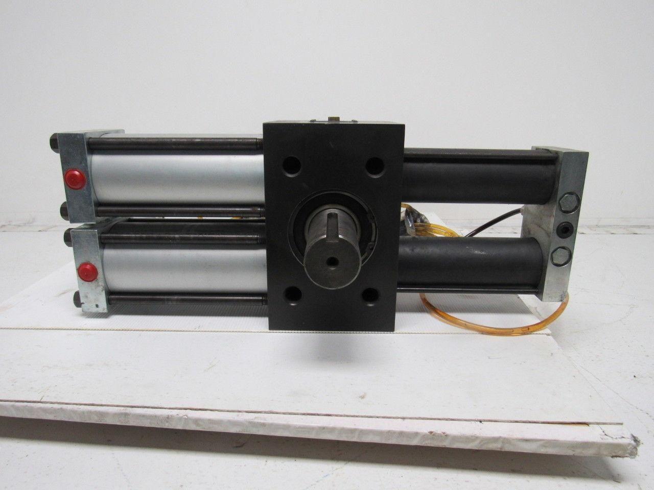 PHD R13R 8180-D Air Oil Tandem Rotary Actuator 180° Rotation 1-3/4" Shaft