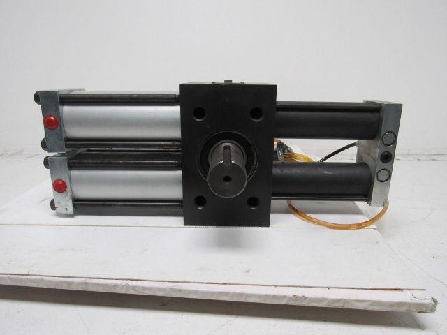 PHD R13R 8180-D Air Oil Tandem Rotary Actuator 180° Rotation 1-3/4" Shaft
