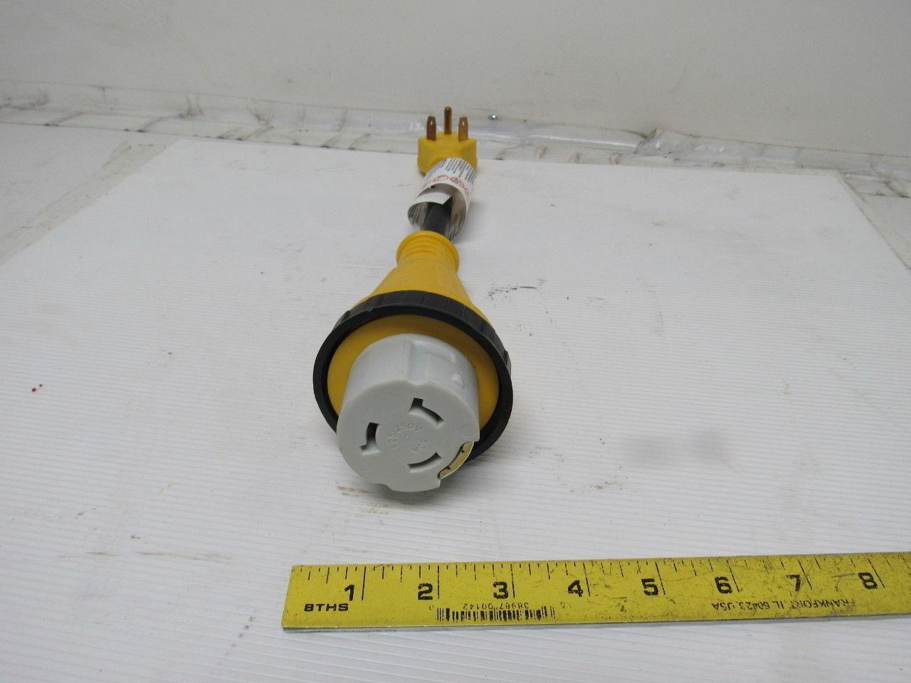 Epicord EXRV30M50T 12" 30A Male To 50A Female RV Adaptor Cord Twist Lock