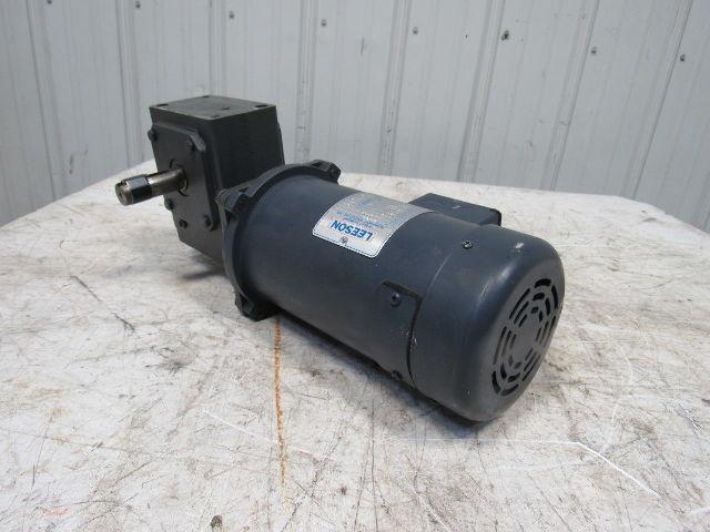 Leeson 098008.00 180VDC Electric Motor W/Hub City 40:1 Ratio Left Gear Reducer