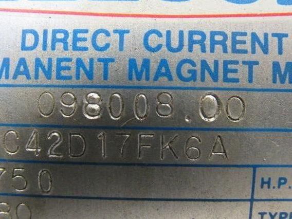 Leeson 098008.00 180VDC Electric Motor W/US Motors 40:1 Ratio Left Gear Reducer