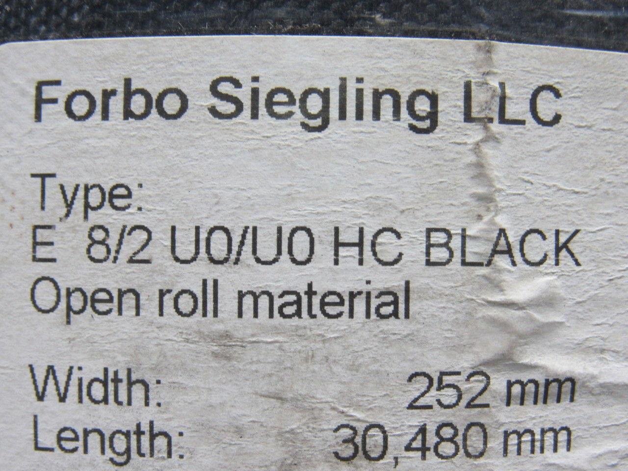 Forbo Siegling E 8/2 U0/U0 HC Black Conveyor Belt 10" X 100'-252mm X 30,480mm