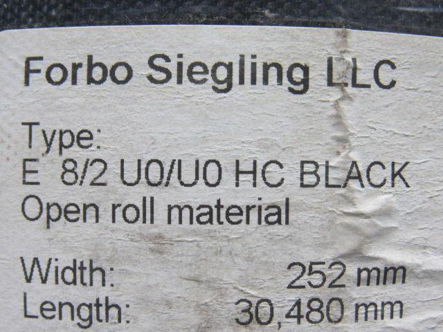 Forbo Siegling E 8/2 U0/U0 HC Black Conveyor Belt 10" X 100'-252mm X 30,480mm