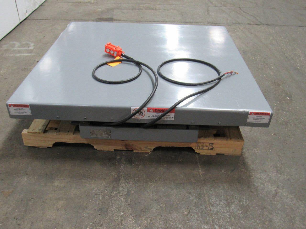 Globe 2000LB Hydraulic Scissor Lift Table 48"x48" Top 7-1/2"-46" 230/460V 3Ph