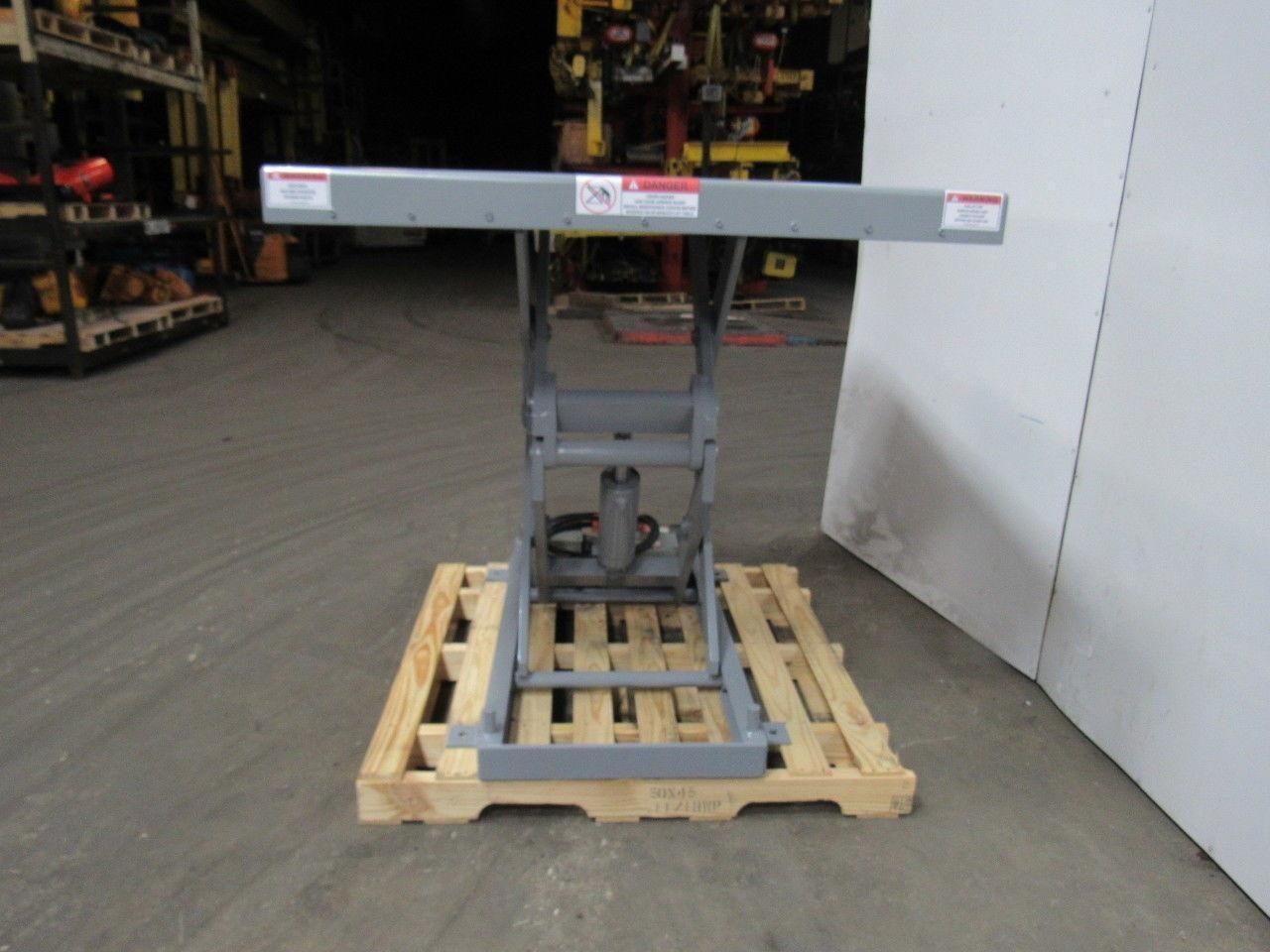 Globe 2000LB Hydraulic Scissor Lift Table 48"x48" Top 7-1/2"-46" 230/460V 3Ph