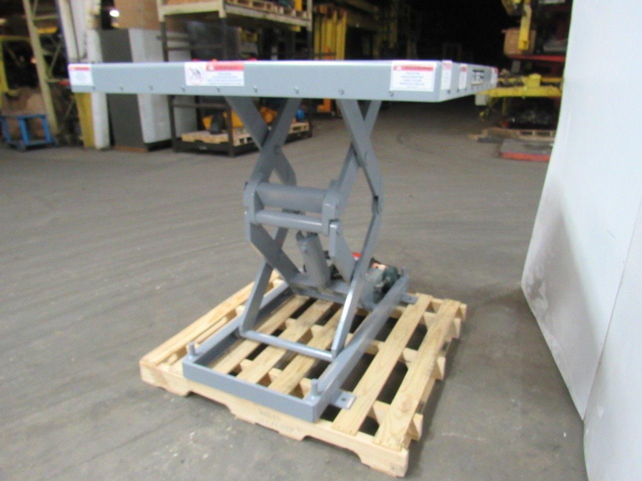 Globe 2000LB Hydraulic Scissor Lift Table 48"x48" Top 7-1/2"-46" 230/460V 3Ph