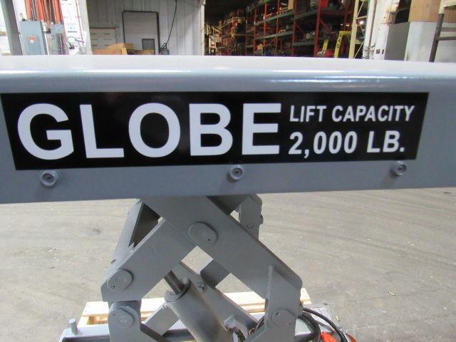 Globe 2000LB Hydraulic Scissor Lift Table 48"x48" Top 7-1/2"-46" 230/460V 3Ph