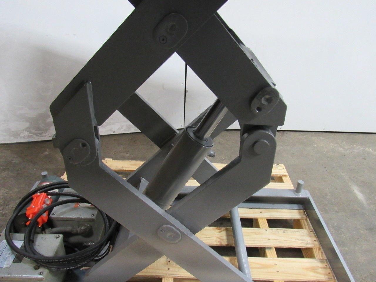 Globe 2000LB Hydraulic Scissor Lift Table 48"x48" Top 7-1/2"-46" 230/460V 3Ph