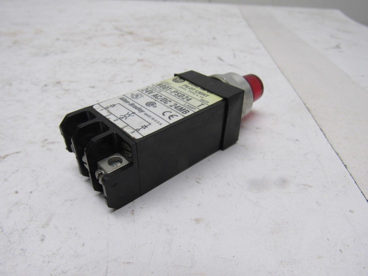 A-B Allen Bradley 800T-PSD24 Ser. T 18mm Pilot Light Red 24V