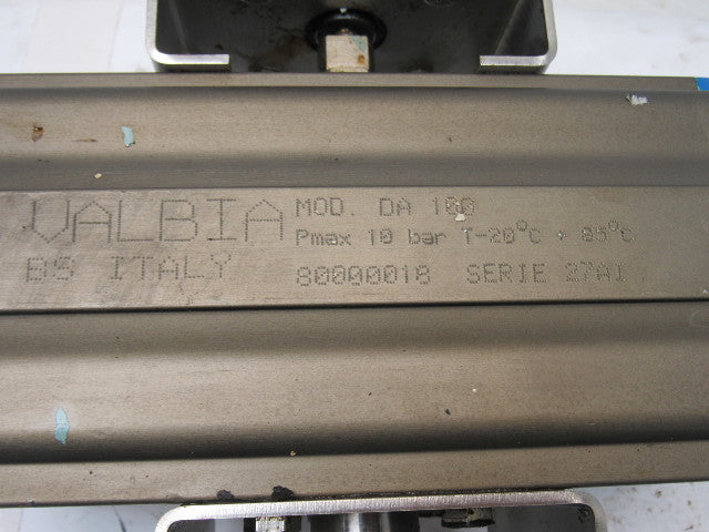 Valbia DA100 Pneumatic Actuator 3" NPT Stainless Steel 3 Way Ball Valve