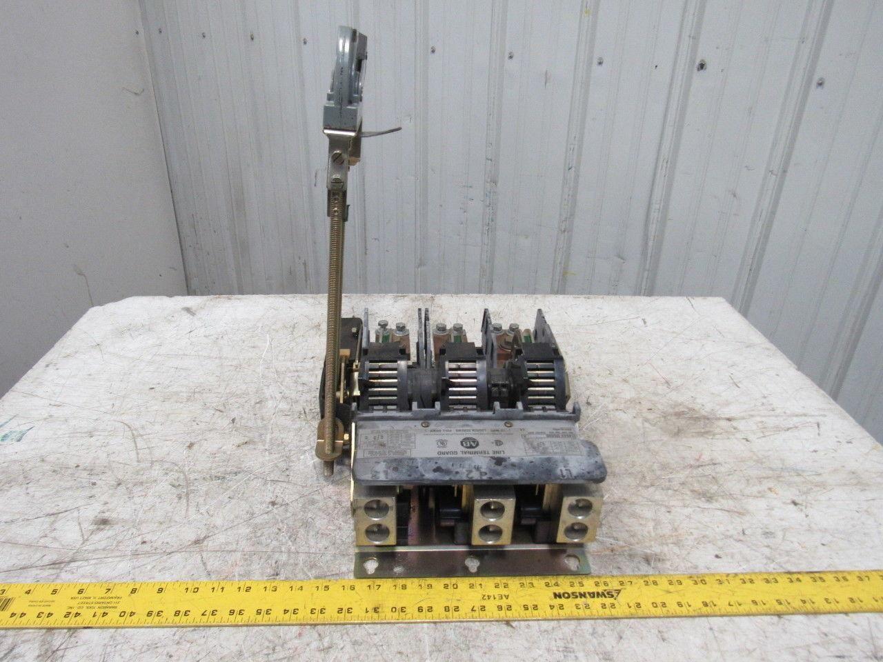 Allen Bradley Ser A 600A 600VAC 250VDC MAX 3Ph Disconnect Switch