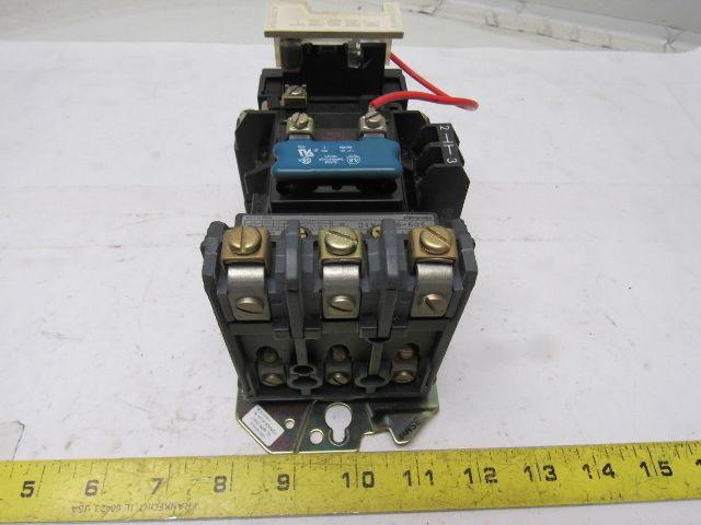Allen Bradley 592-A1CA | 509-BOD-A1C NEMA 1 600v Contactor 110v Coil 12-38A 10Hp