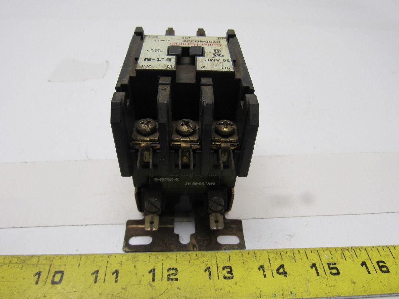 Cutler Hammer C25DND330 Ser A1 30A Contactor 24V Coil 15Hp 600V Lot Of 6