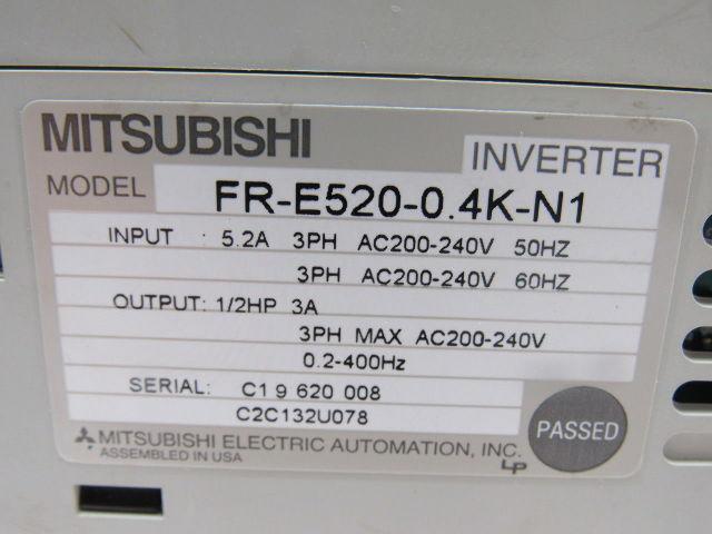 Mitsubishi Electric FR-E520-0.4K-N1 Transistorized Inverter 0.4 kW Capacity