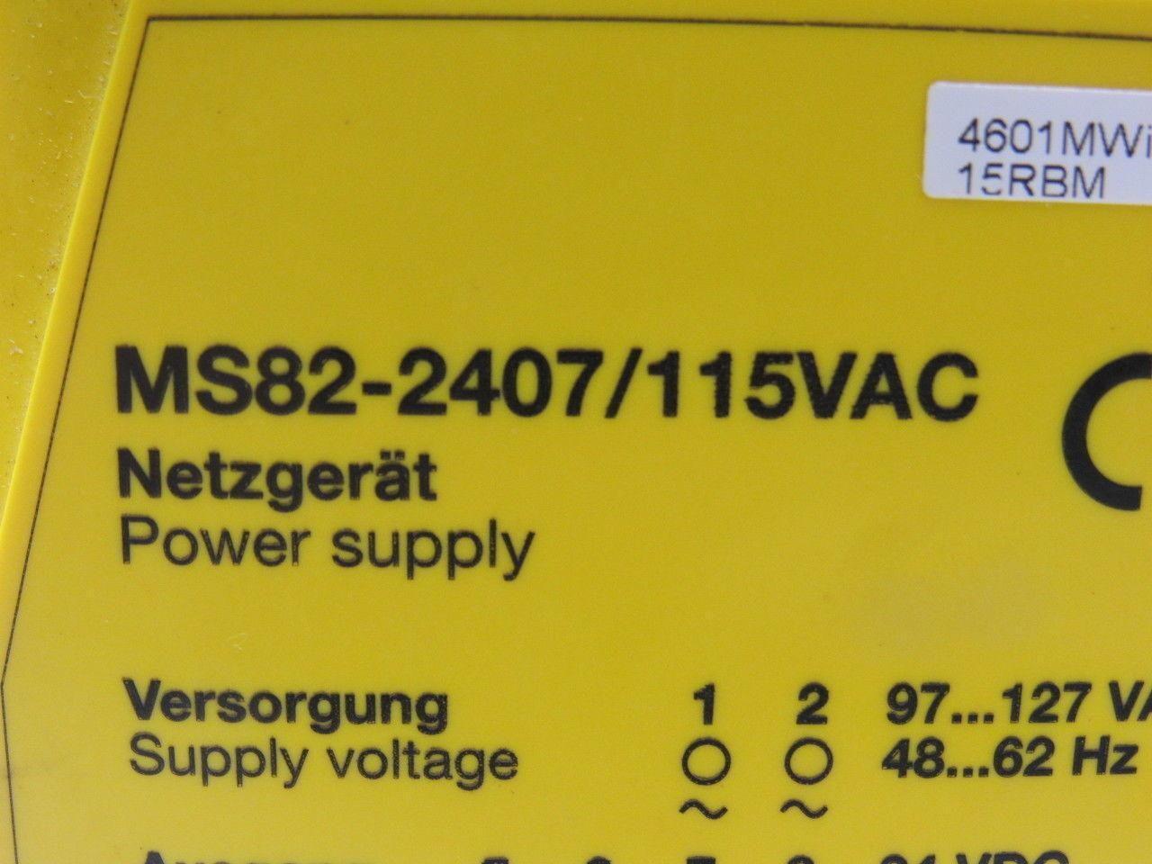 Turck MS82-2407 Multi-Safe 115VAC Supply 97-127VAC 24VDC Output Power Supply