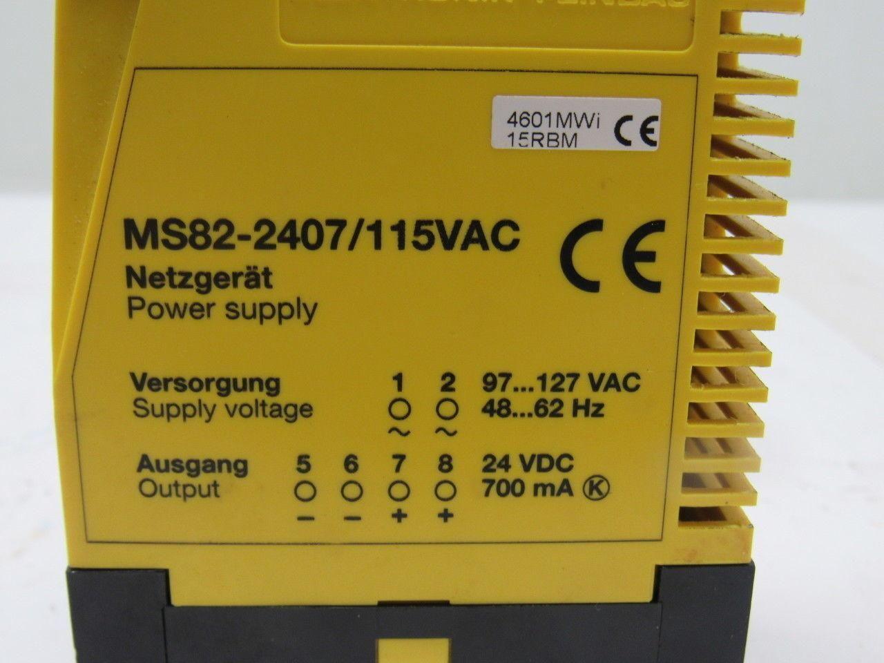 Turck MS82-2407 Multi-Safe 115VAC Supply 97-127VAC 24VDC Output Power Supply