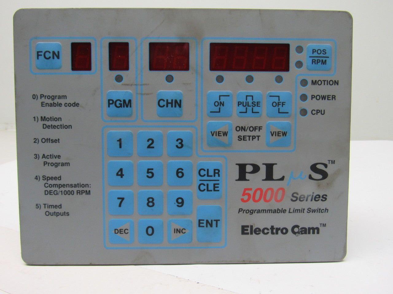 Electro Cam PS-5001-10-016-P-MCU Plus 5000 50/60Hz Programmable Limit Switch HMI