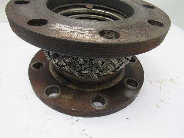 Stainless Steel Flanged Braided Flexible Pipe Connector 5-3/4" ID X 5-5/8" long
