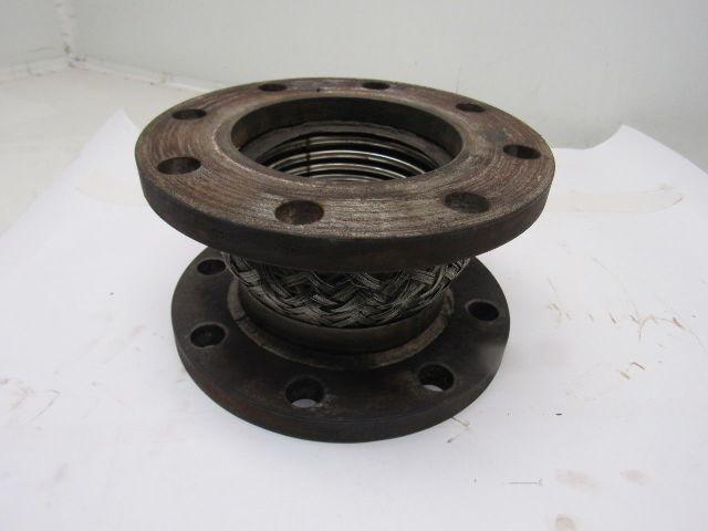Stainless Steel Flanged Braided Flexible Pipe Connector 5-3/4" ID X 5-5/8" long