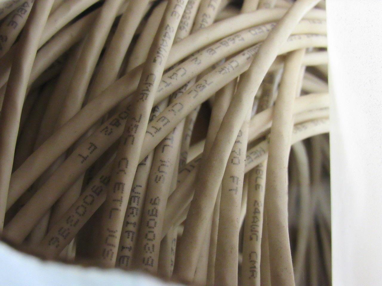 AMP Netconnect 57240-2 White Category 3 Non-plenum 4 Pair Data Cable 622'