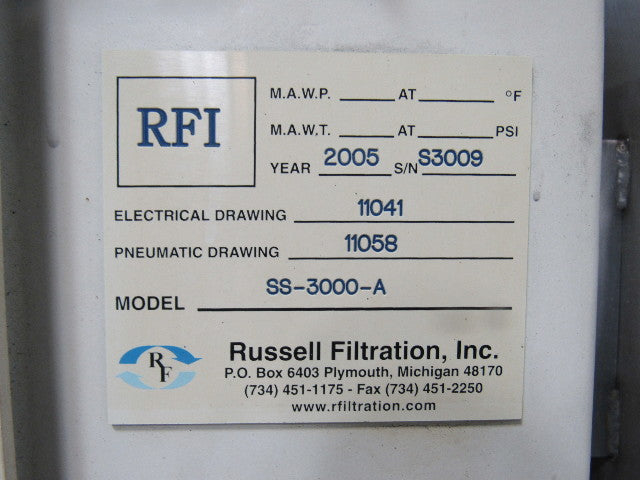 Russell SS-3000-A Stainless Steel Oil Water Separation Unit
