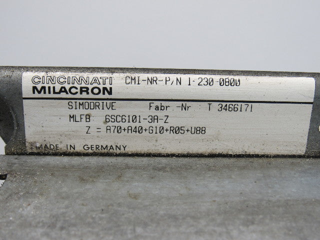 Siemens 6SC6101 Cincinnati Milacron 2 Axis Simodrive Servo AC/DC Converter Rack