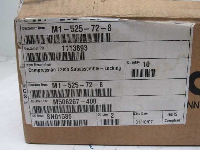 Southco M1-525-72-8 3" Chrome Flush Pull Locking Door Latch W/Keys Lot of 10