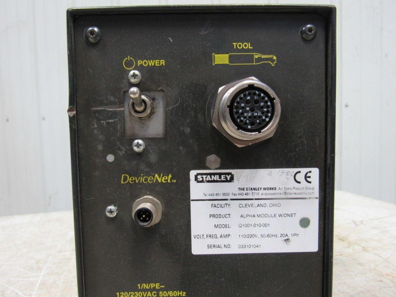 Stanley Works Q1001-010-001 115/230V Alpha Module W/Dnet Nutrunner Controller