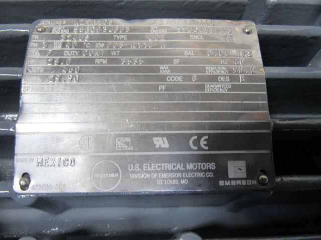 US Motors A25P1CS R118 25Hp Electric Motor 460V 3PH 324US Frame 3535RPM