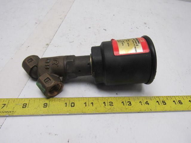 Asco 8290A384 Normally Closed Entry Under the Disc Angle Body Piston Valve 1/2"