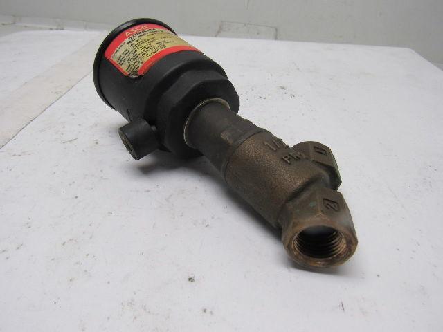Asco 8290A384 Normally Closed Entry Under the Disc Angle Body Piston Valve 1/2"