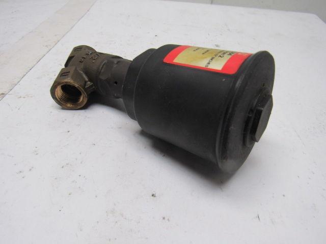Asco 8290A384 Normally Closed Entry Under the Disc Angle Body Piston Valve 1/2"