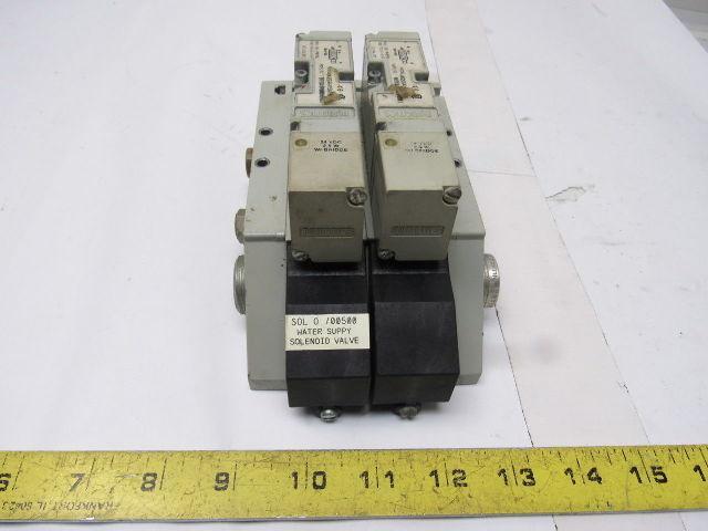 Numatics 062BA415M000061 Double Pneumatic 24V Solenoid Block 120PSI