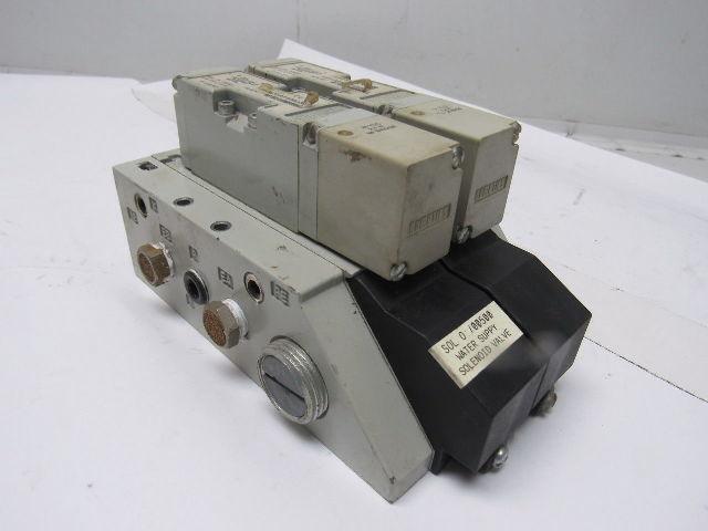 Numatics 062BA415M000061 Double Pneumatic 24V Solenoid Block 120PSI