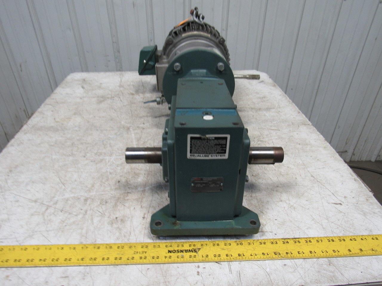 Dodge C262B15N180KL1 3HP 460V 15:1 Ratio Dual Shaft Gearmotor W/Brake