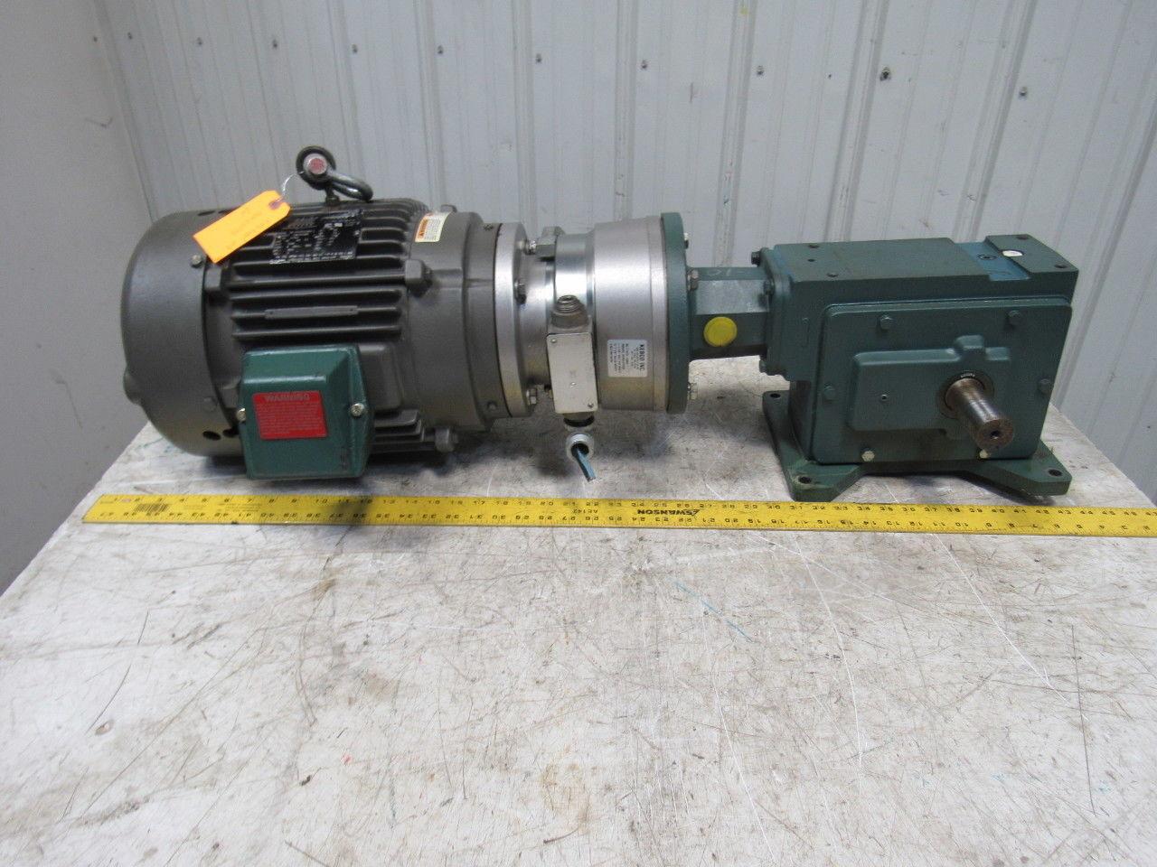 Dodge C262B15N180KL1 3HP 460V 15:1 Ratio Dual Shaft Gearmotor W/Brake