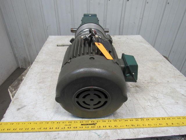 Dodge C262B15N180KL1 3HP 460V 15:1 Ratio Dual Shaft Gearmotor W/Brake