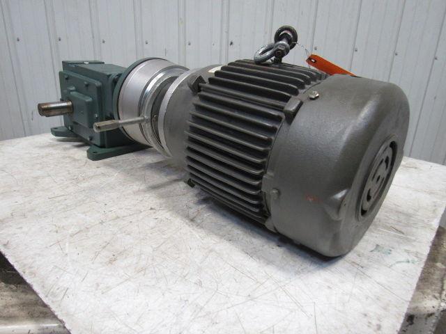 Dodge C262B15N180KL1 3HP 460V 15:1 Ratio Dual Shaft Gearmotor W/Brake