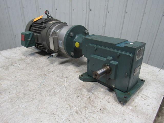 Dodge C262B15N180KL1 3HP 460V 15:1 Ratio Dual Shaft Gearmotor W/Brake