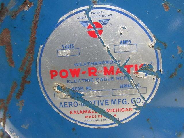 Aero-Motive Industrial Duty Pow-R-Matic Reel Cord W/36' 10/7 Control Cable