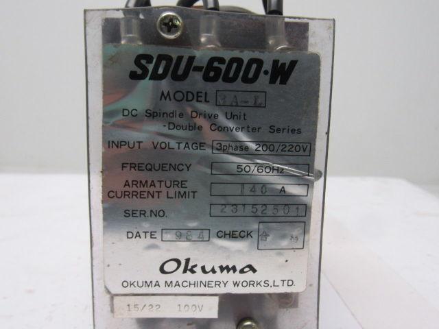 Okuma SDU-600.W 3A-L 200/230V 3Ph Input 50/60Hz 140A Arm Limit DC Spindle Drive