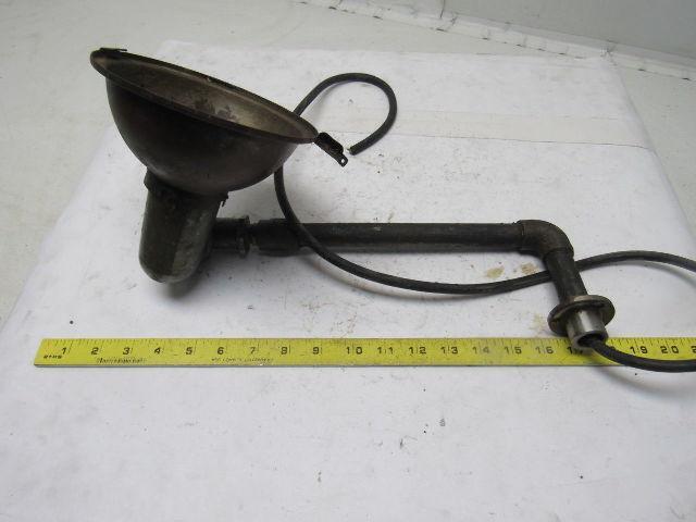 National Vintage Rusty Industrial Adjustable Neck Task Light Lamp 110V