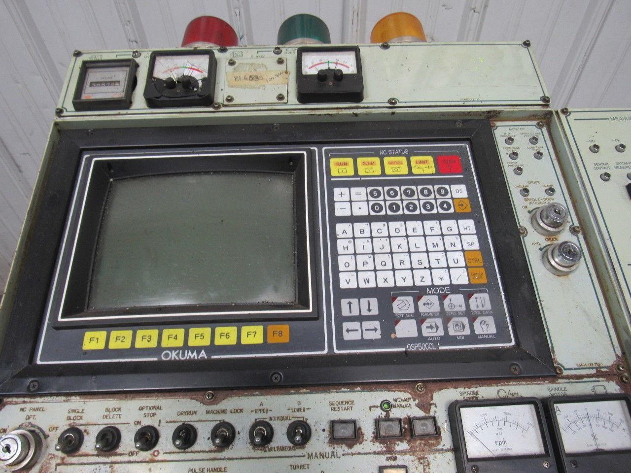 Okuma OSP-5000L Operator Interface Panel & Arm From a Working LC20-2SCT CNC Lath