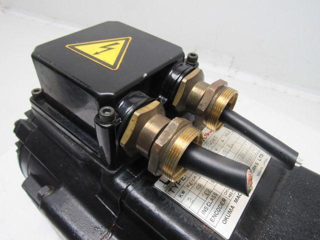 Okuma BL Motor BL-H100E-20T Servo Motor 2kw 2000 RPM 6P 8.4A 152V OSP Encoder