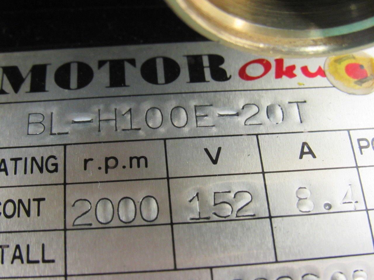 Okuma BL Motor BL-H100E-20T Servo Motor 2kw 2000 RPM 6P 8.4A 152V OSP Encoder