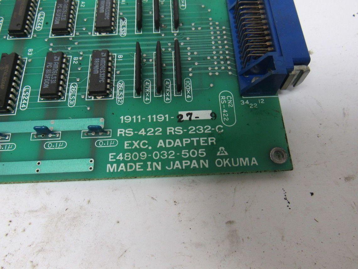 Okuma E4809-032-505 EXC. Adapter PCB Circuit Board From a LC20-2ST CNC