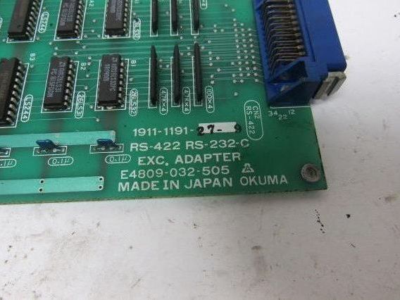 Okuma E4809-032-505 EXC. Adapter PCB Circuit Board From a LC20-2ST CNC