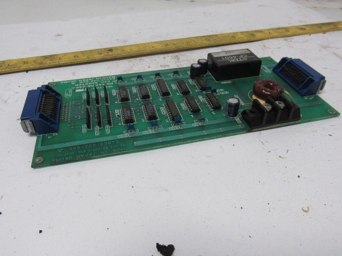 Okuma E4809-032-505 EXC. Adapter PCB Circuit Board From a LC20-2ST CNC