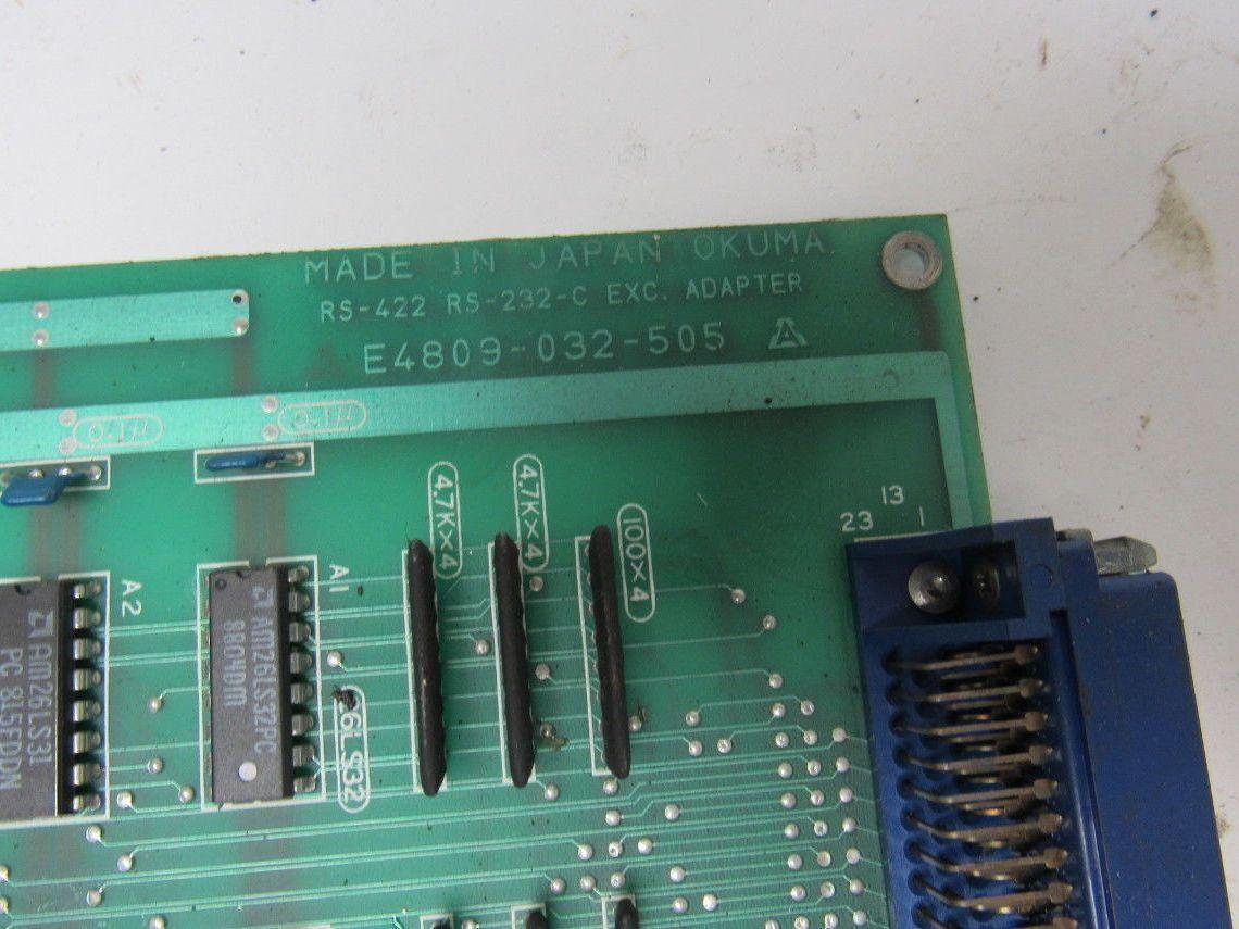 Okuma E4809-032-505 EXC. Adapter PCB Circuit Board From a LC20-2ST CNC