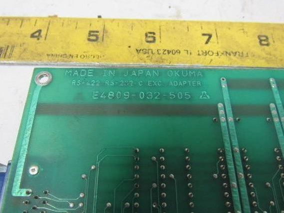 Okuma E4809-032-505 EXC. Adapter PCB Circuit Board From a LC20-2ST CNC